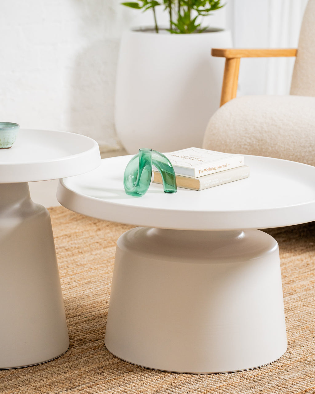 Luxe Coffee Table Set White