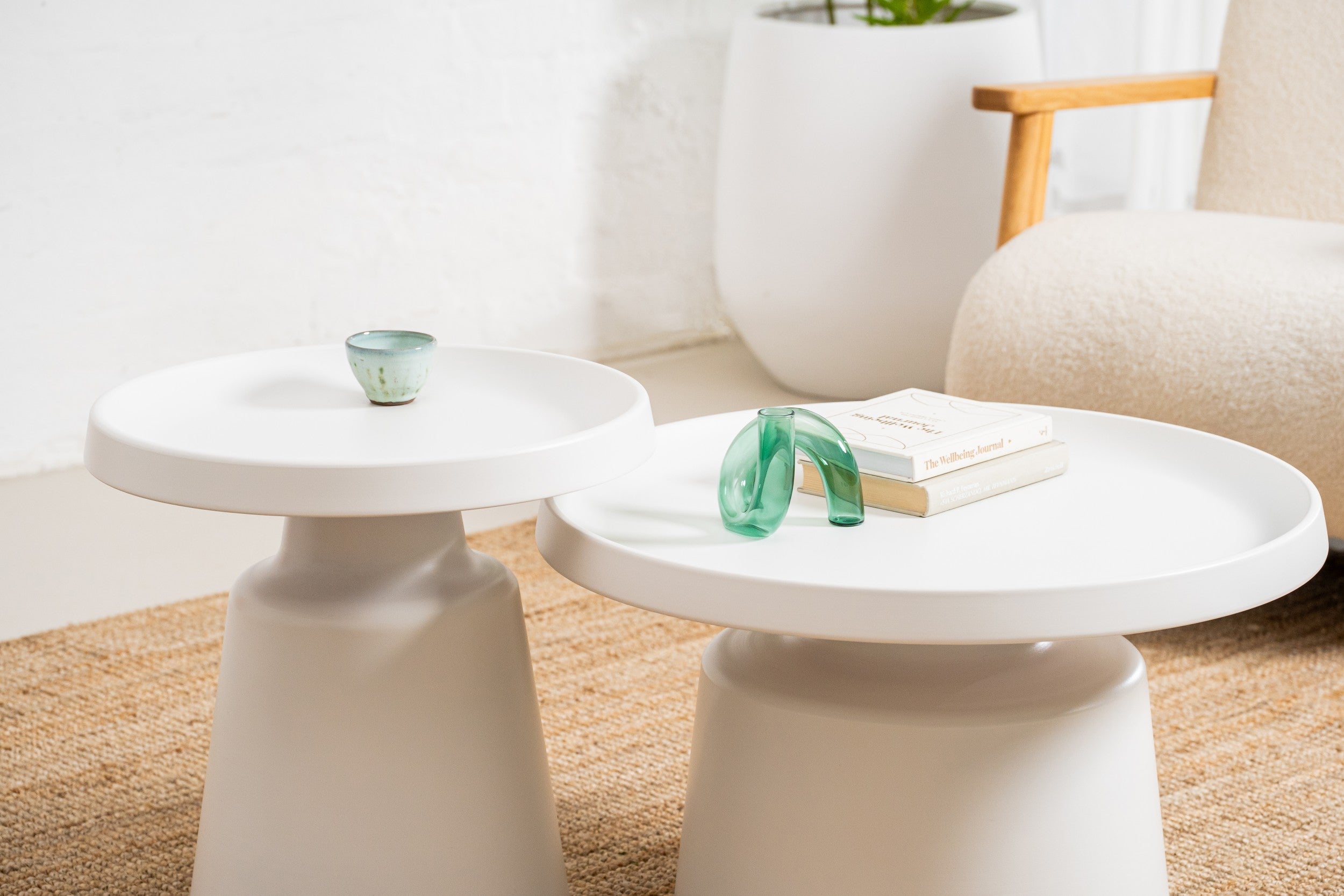 Luxe Coffee Table Set White