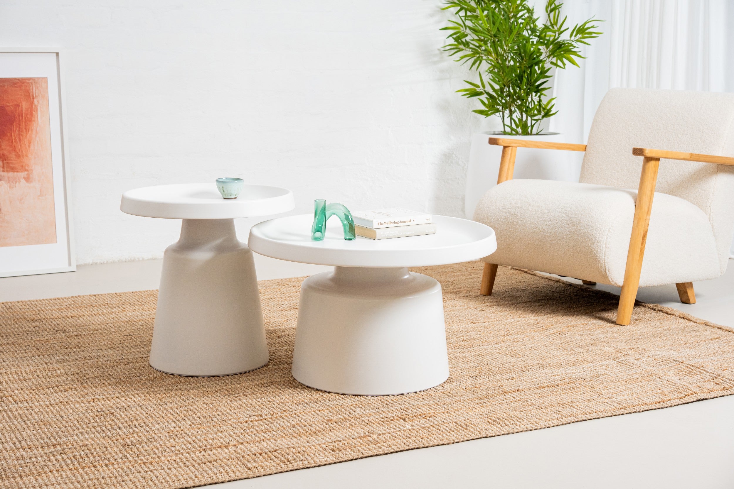 Luxe Coffee Table Set White