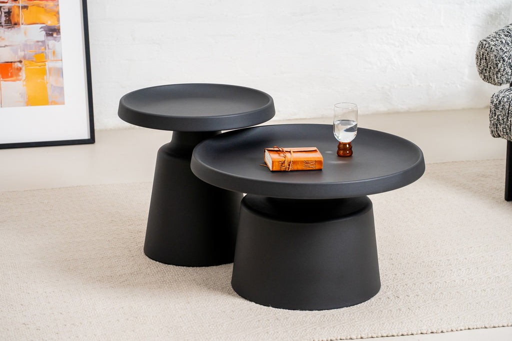 Luxe Coffee Table Set Black