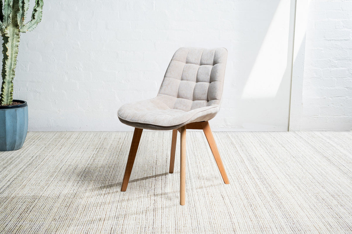 Forvella Dining Chair Taupe / Natural (Set of 2)