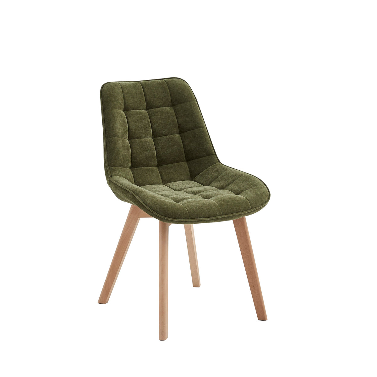Forvella Dining Chair Green / Natural (Set of 2)