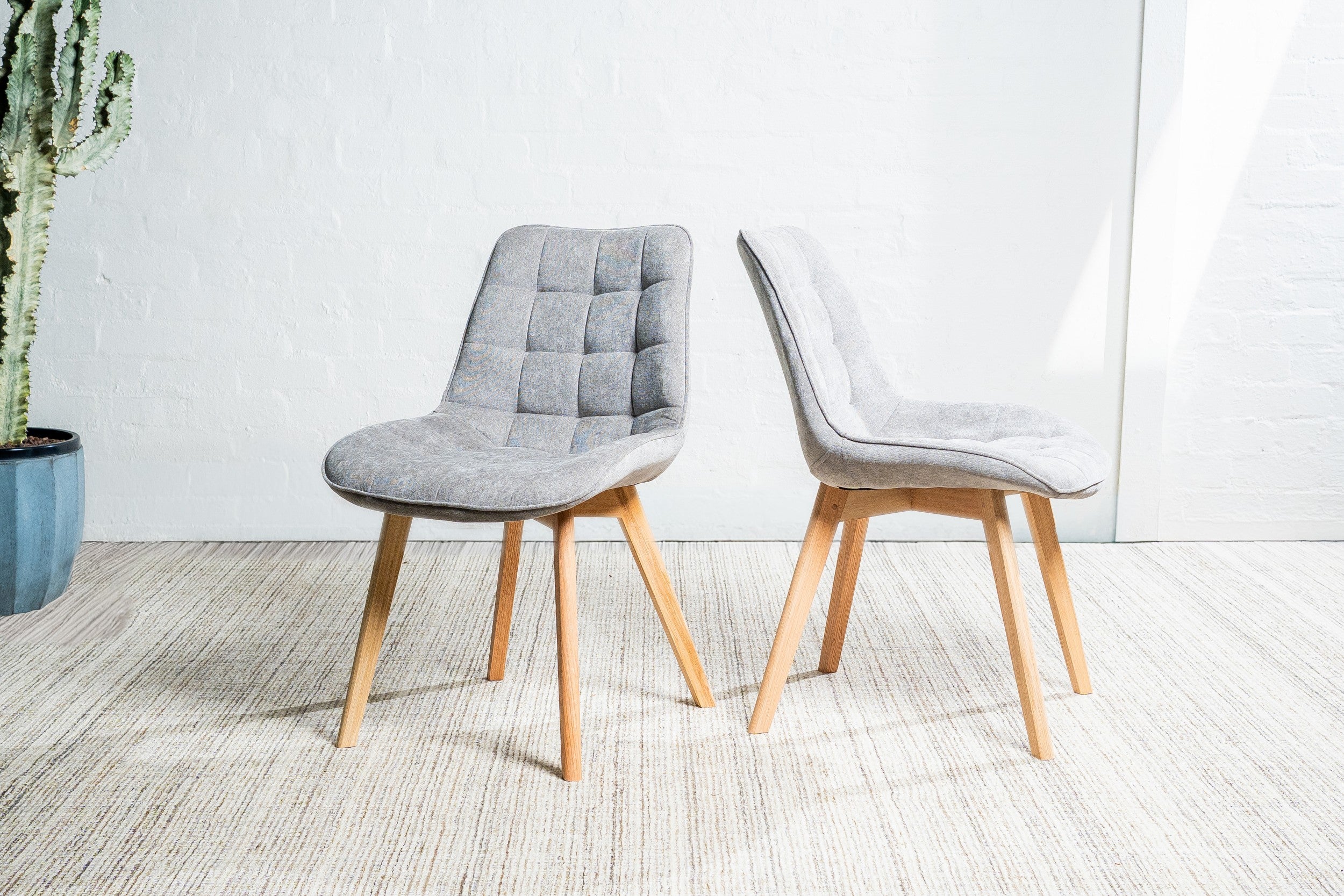 Arbor Dining Chair Light Grey/ Natural (Set of 4)