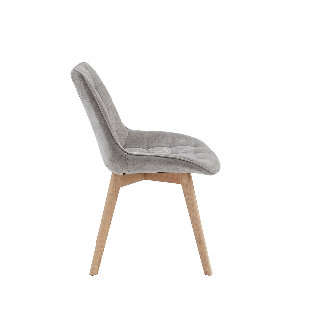 Forvella Dining Chair Light Grey/ Natural (Set of 2)