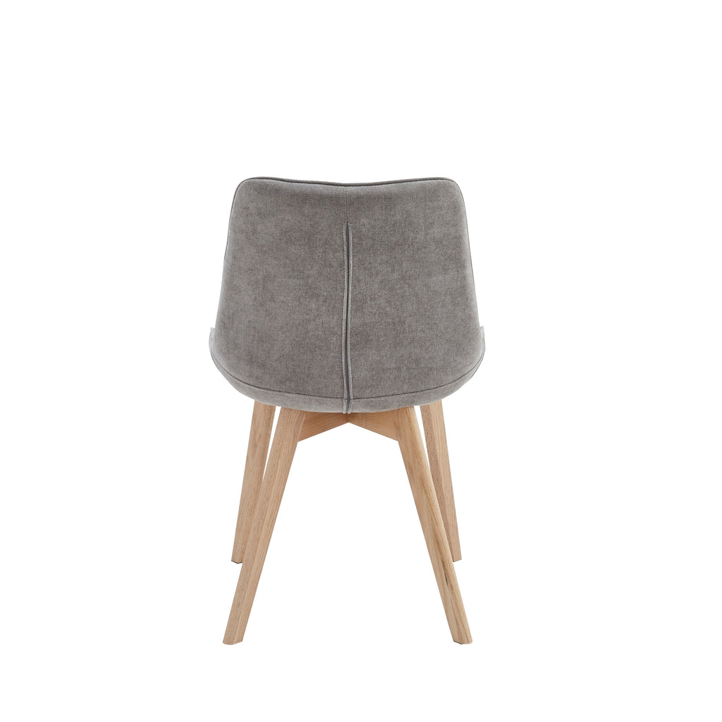 Forvella Dining Chair Light Grey/ Natural (Set of 2)