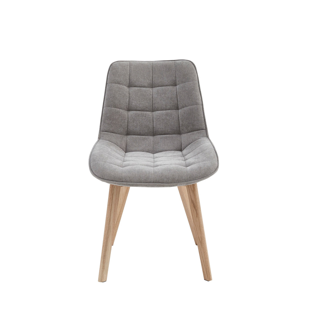 Forvella Dining Chair Light Grey/ Natural (Set of 2)