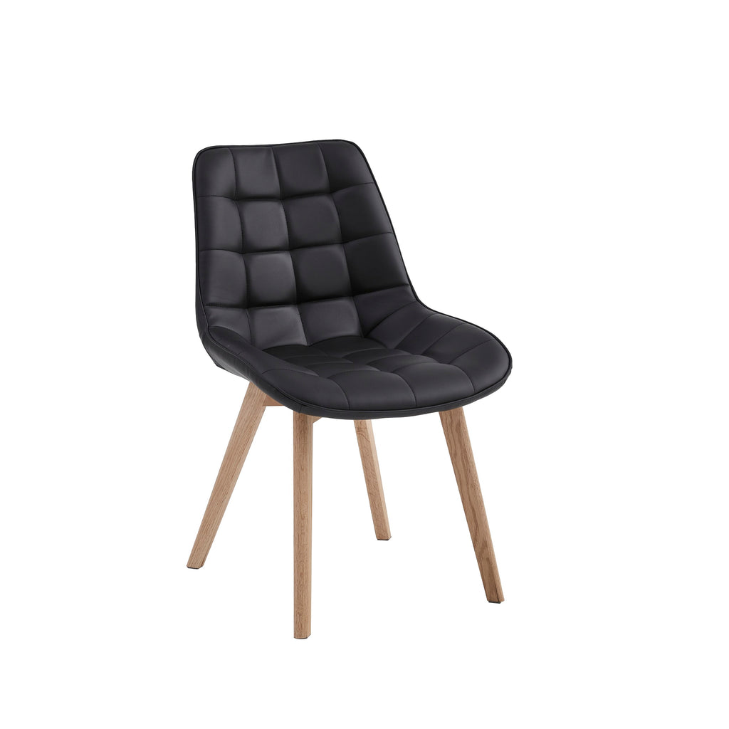 Forvella Dining Chair Black / Natural (Set of 2)