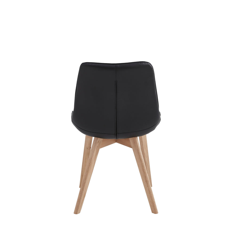 Forvella Dining Chair Black / Natural (Set of 2)