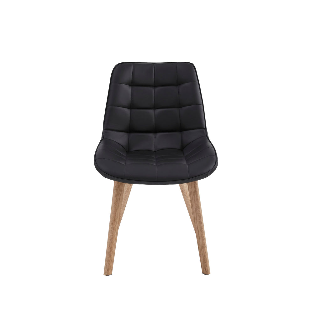 Forvella Dining Chair Black / Natural (Set of 2)