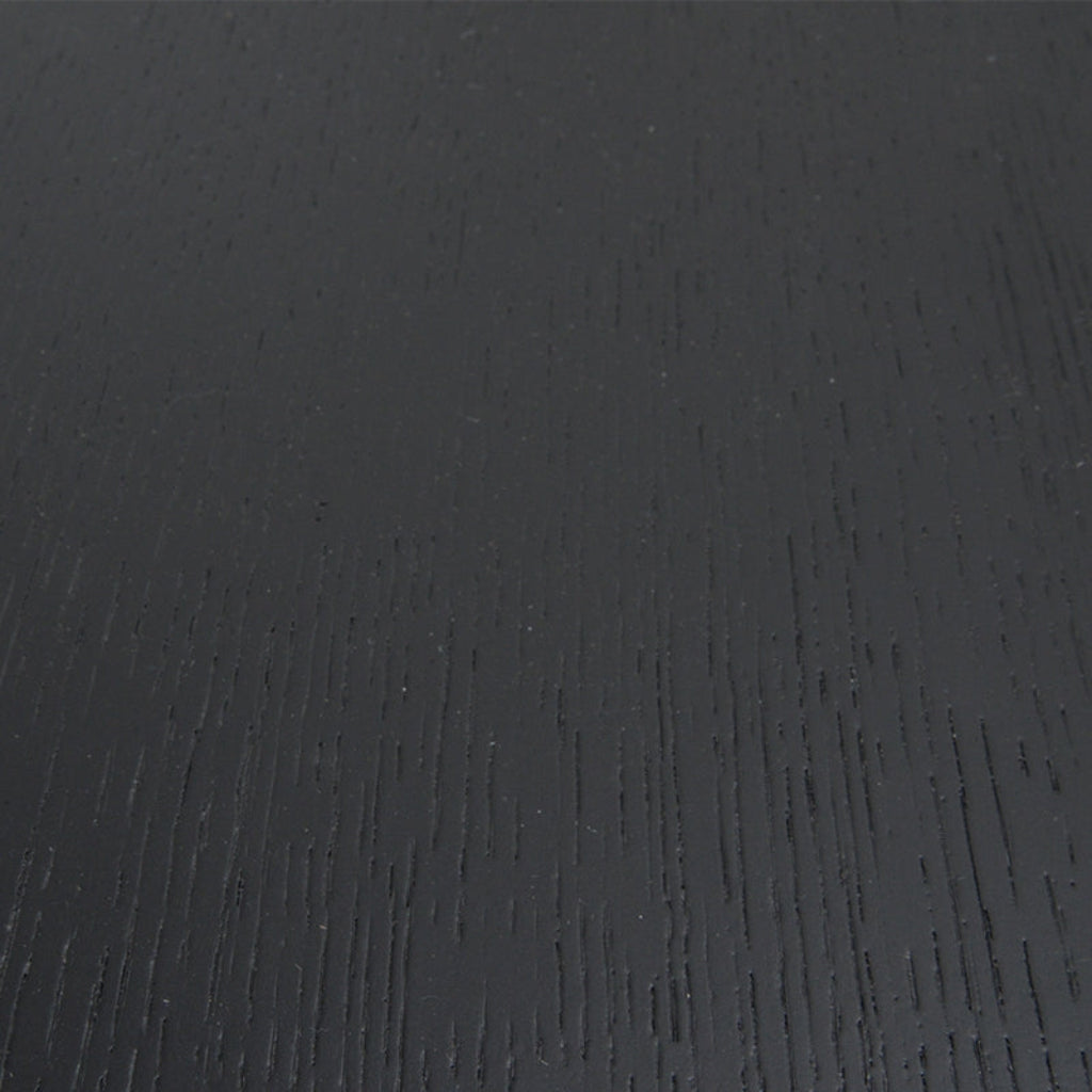 90cm Round Venezia Coffee Table - Black Oak Top - Black Frame - Last one