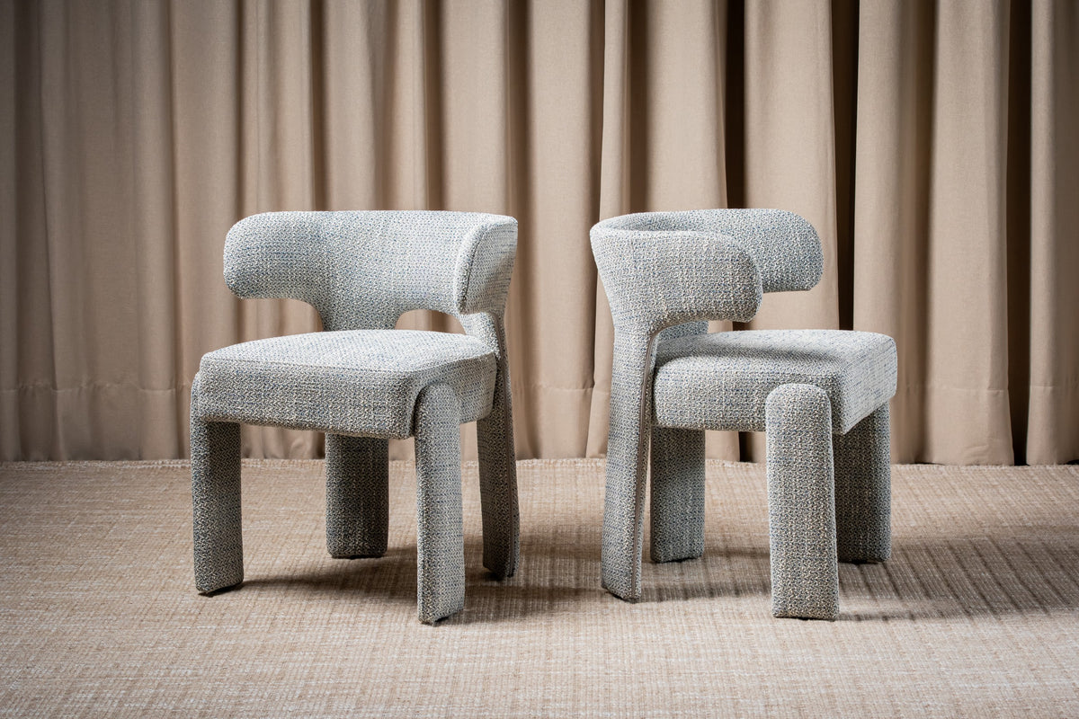 Genvara Dining Chair Blue Grey
