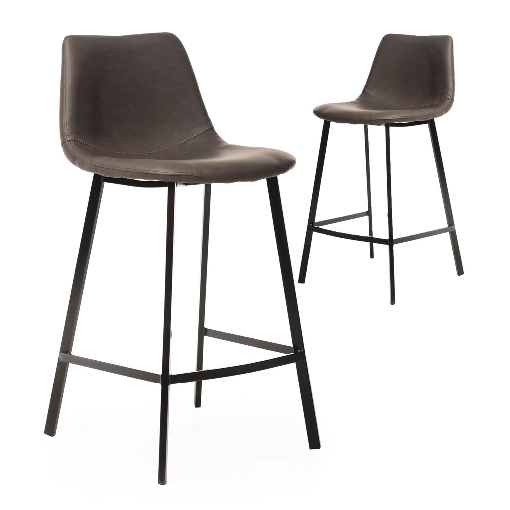 Bronco Bar Stool Antique Grey (Set of 2)