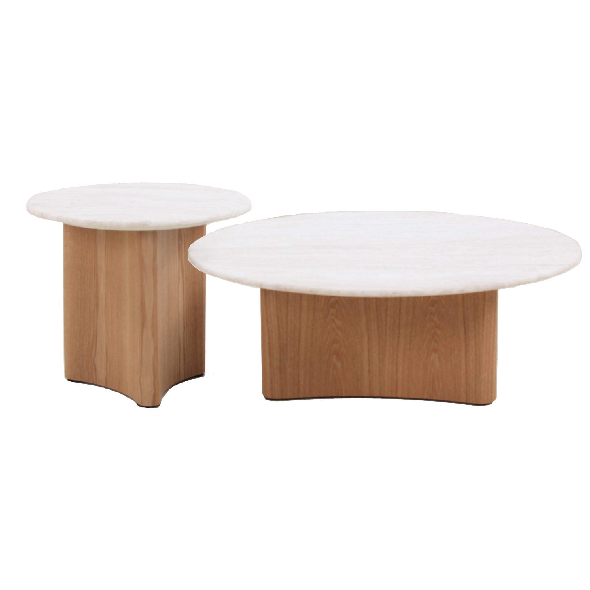 Nested Travertine Venezia Coffee Table - Natural