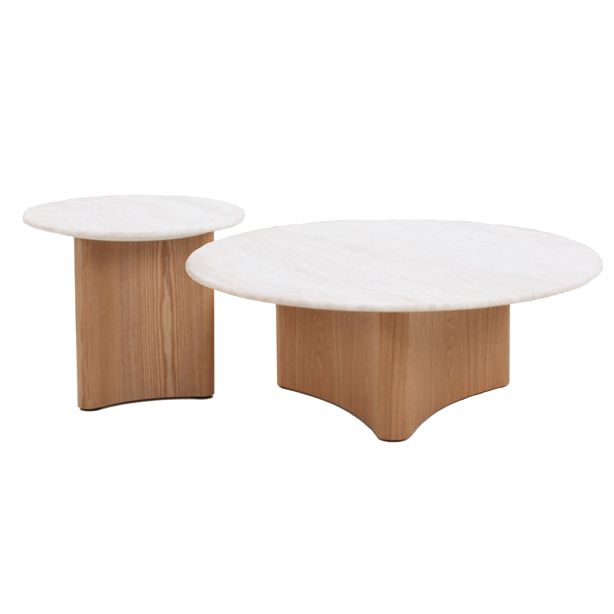 Nested Travertine Venezia Coffee Table - Natural