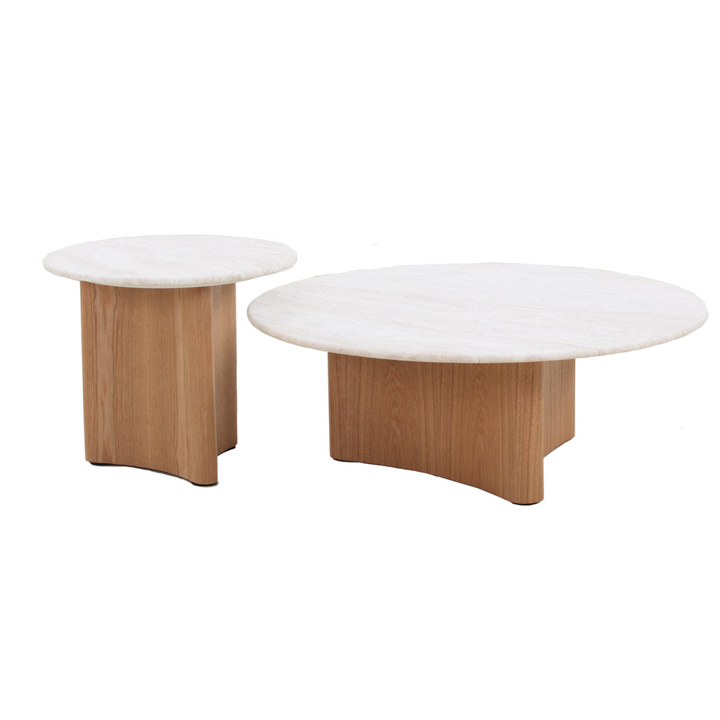 Nested Travertine Venezia Coffee Table - Natural