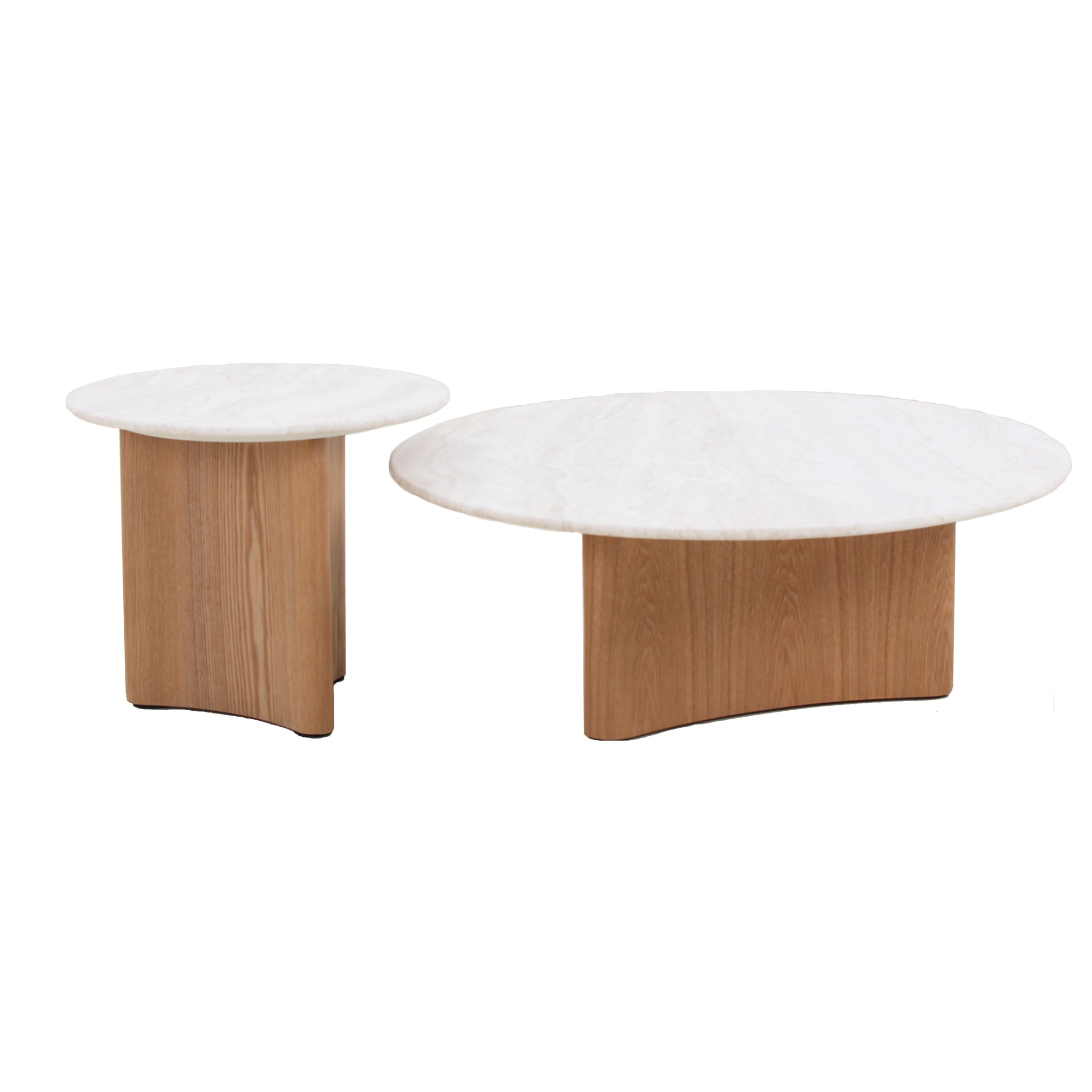 Nested Travertine Venezia Coffee Table - Natural