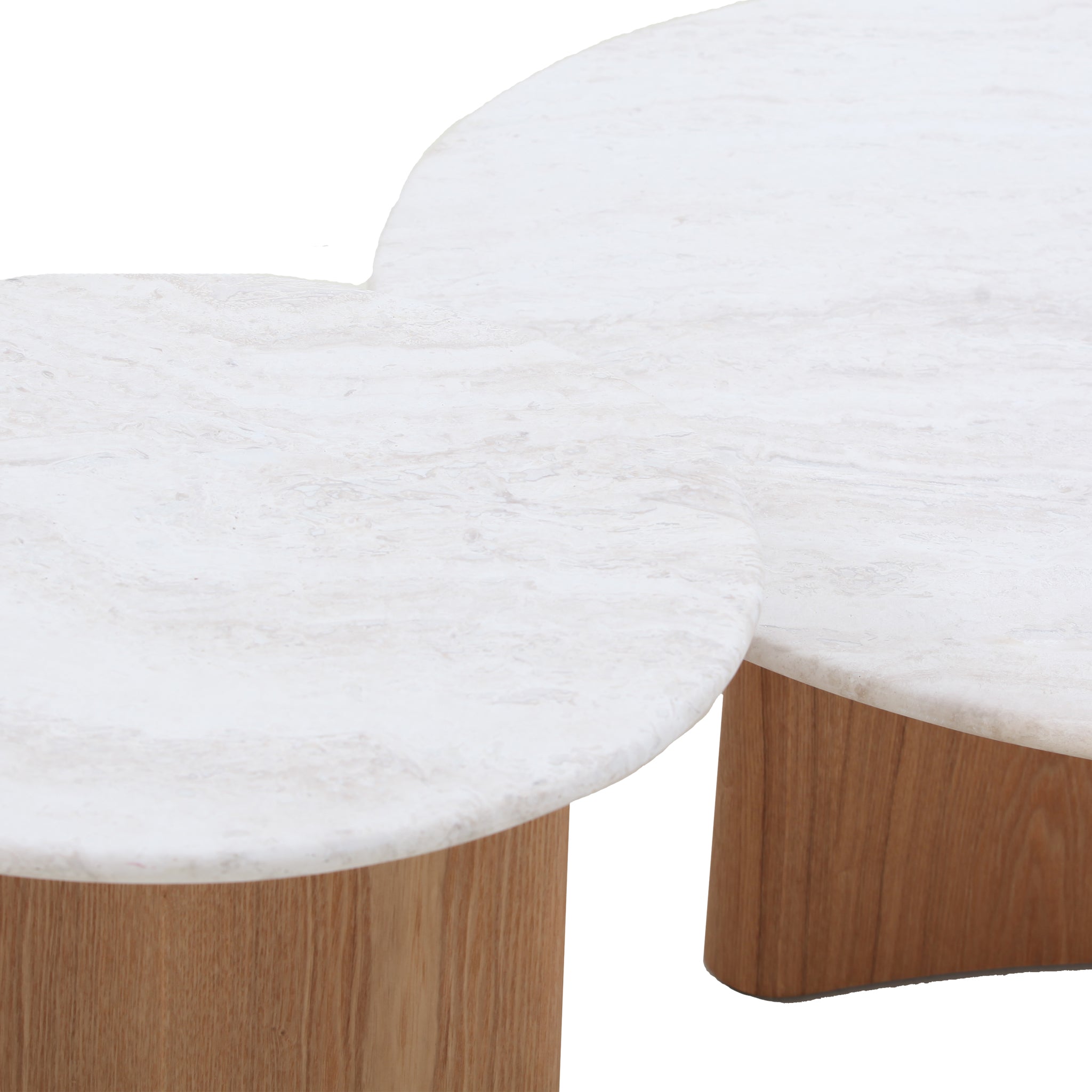 Nested Travertine Venezia Coffee Table - Natural