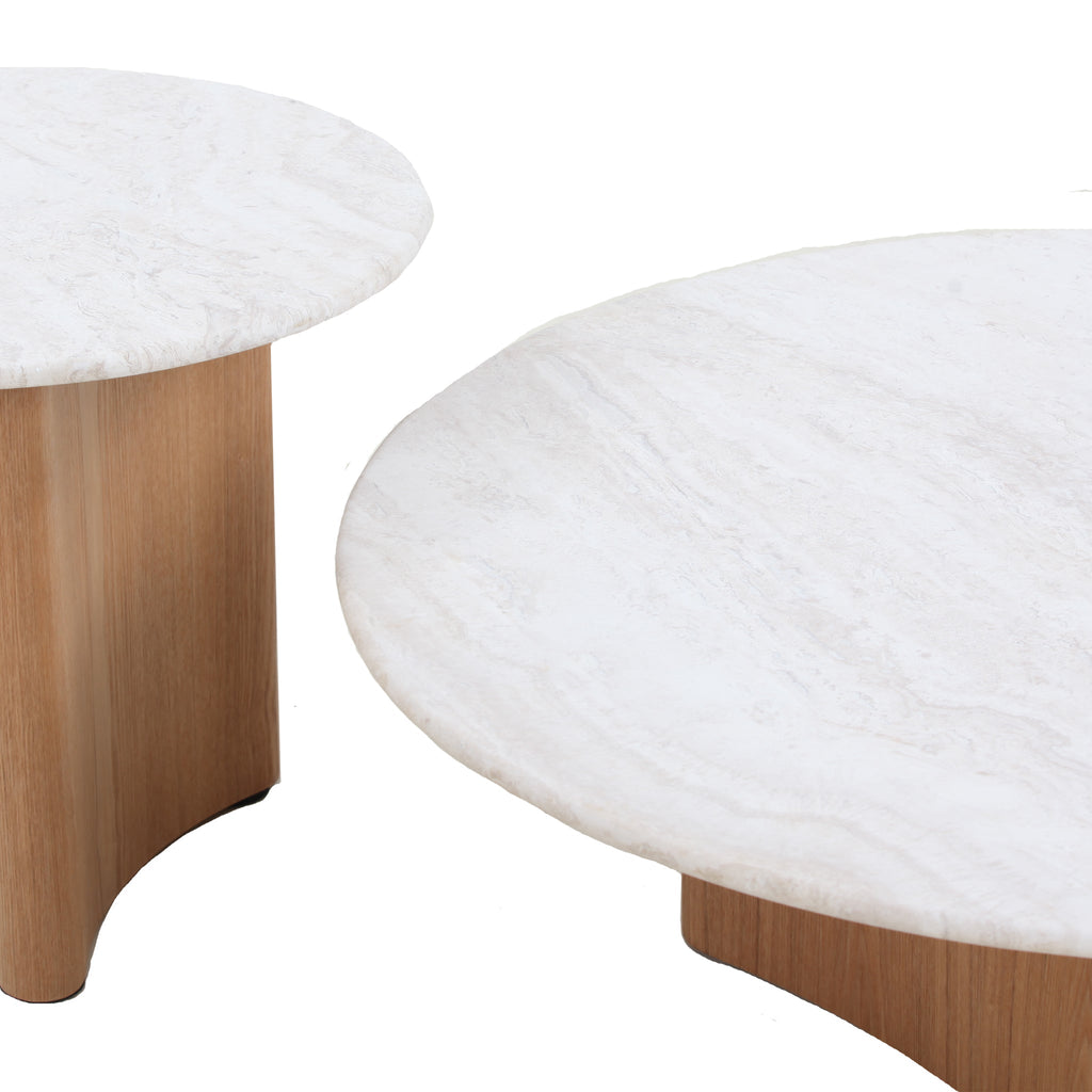Nested Travertine Venezia Coffee Table - Natural