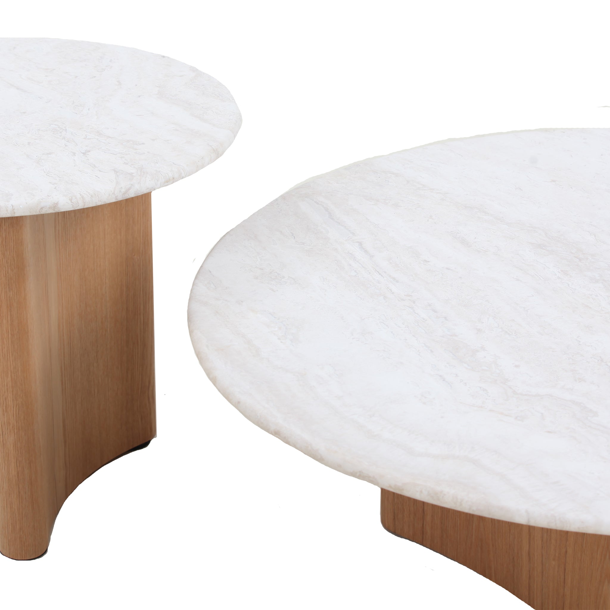 Nested Travertine Venezia Coffee Table - Natural