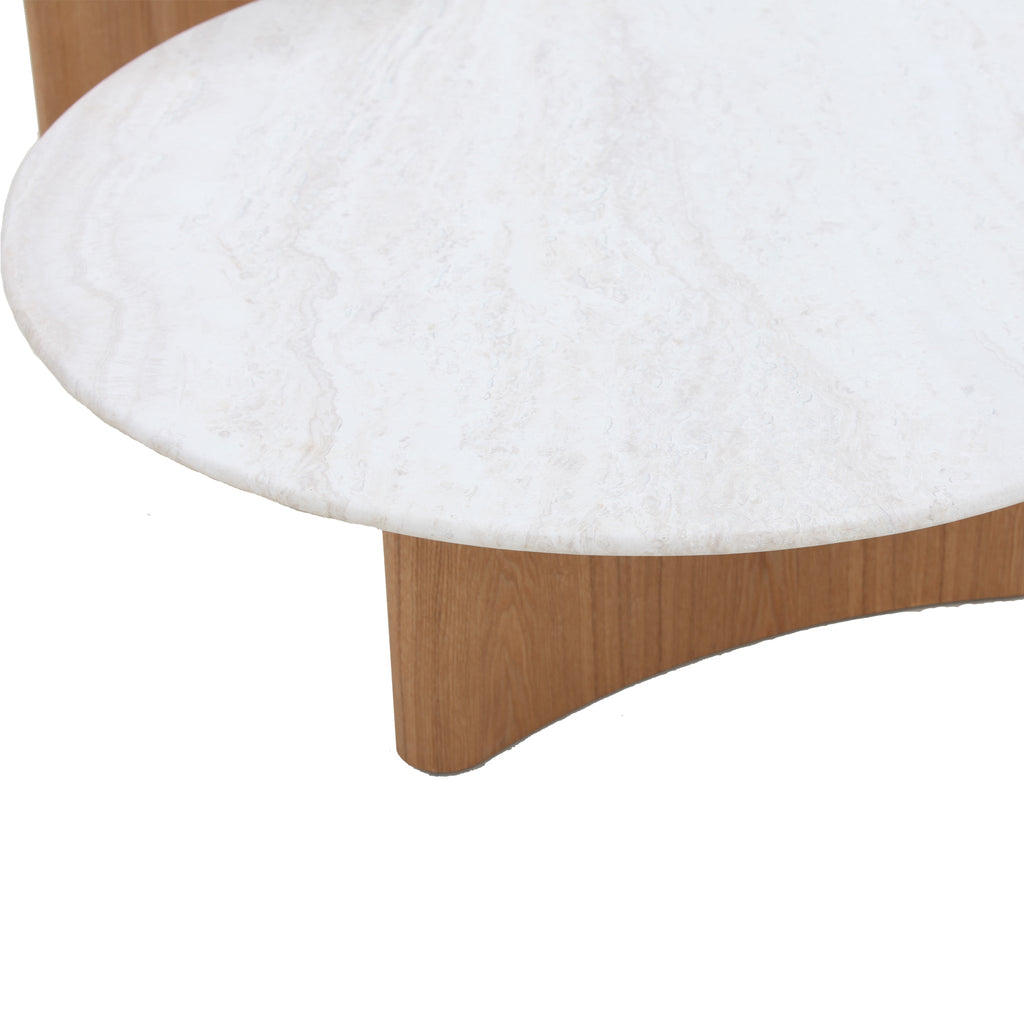 Nested Travertine Venezia Coffee Table - Natural