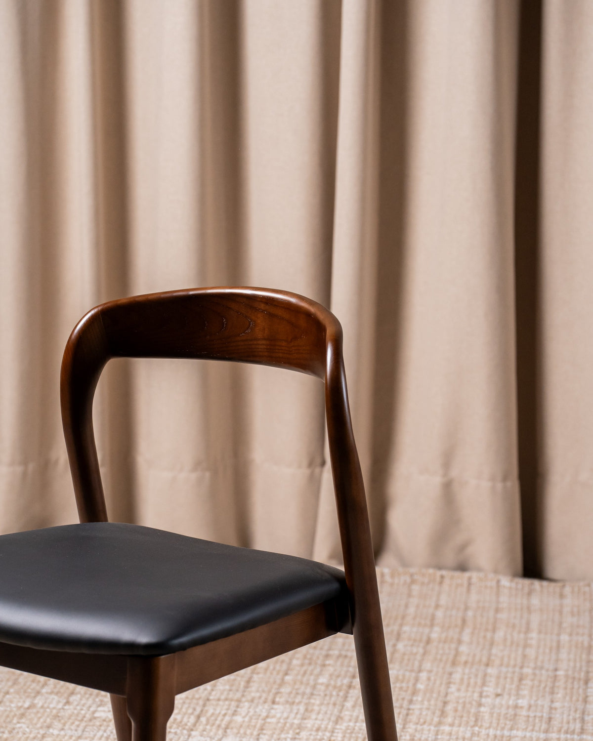 Iverra Dining Chair Walnut / Black PU (Set of 2)