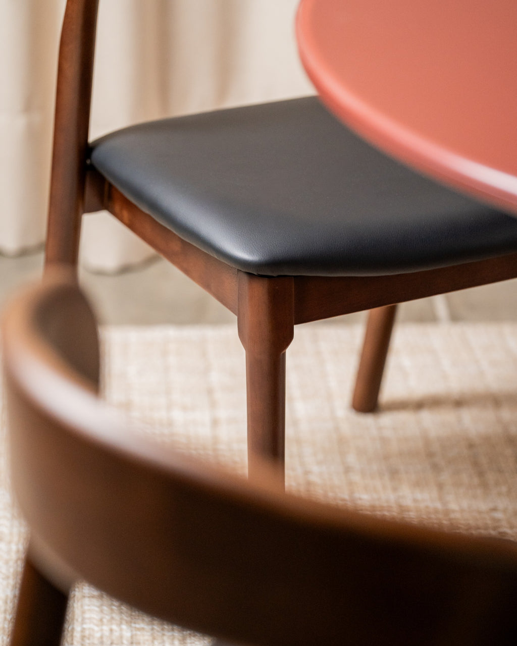 Iverra Dining Chair Walnut / Black PU (Set of 2)