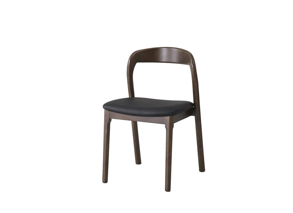 Iverra Dining Chair Walnut / Black PU (Set of 2)