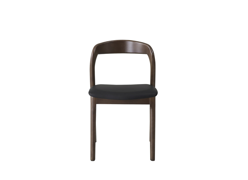 Iverra Dining Chair Walnut / Black PU (Set of 2)