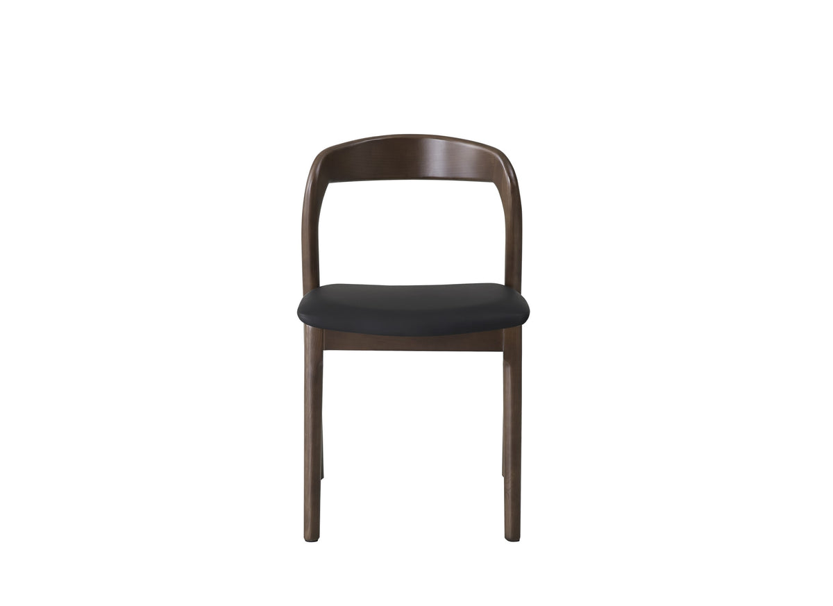Iverra Dining Chair Walnut / Black PU (Set of 2)