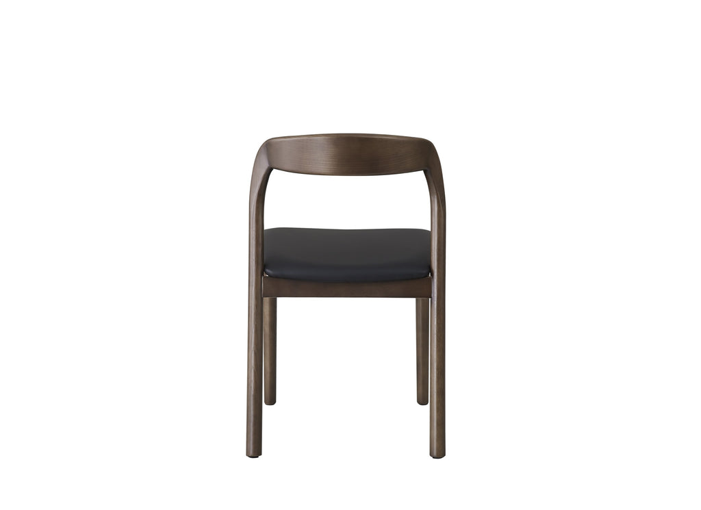 Iverra Dining Chair Walnut / Black PU (Set of 2)