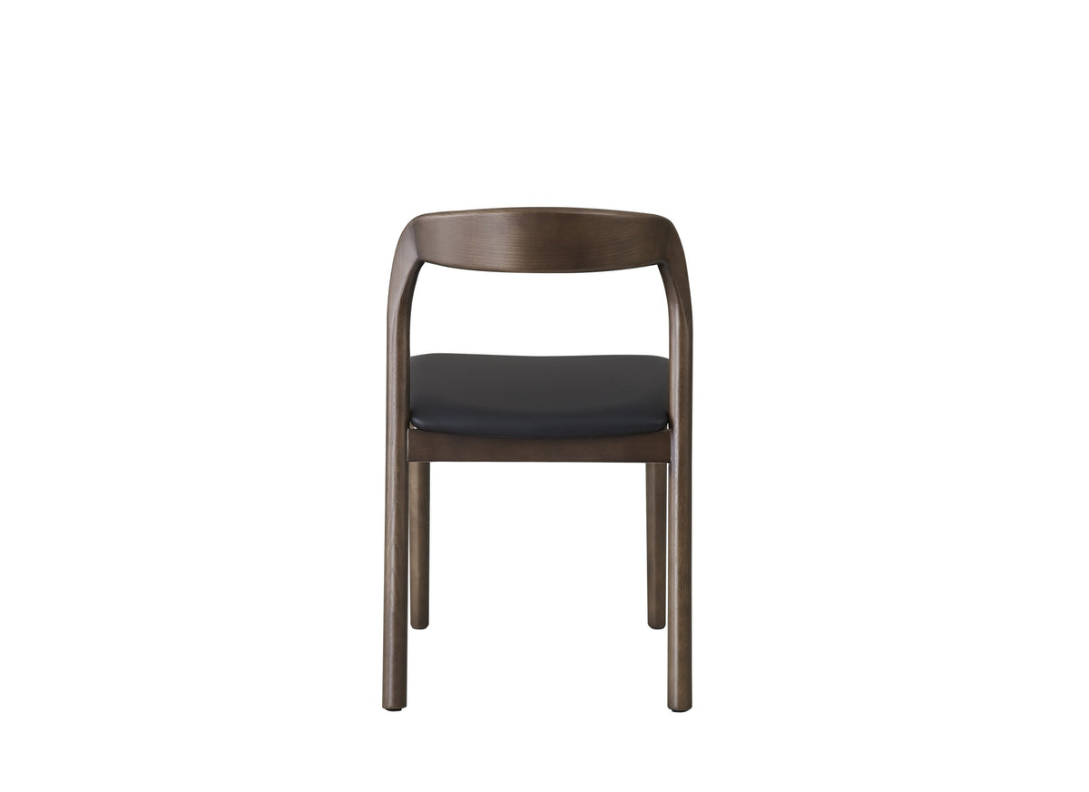 Iverra Dining Chair Walnut / Black PU (Set of 2)