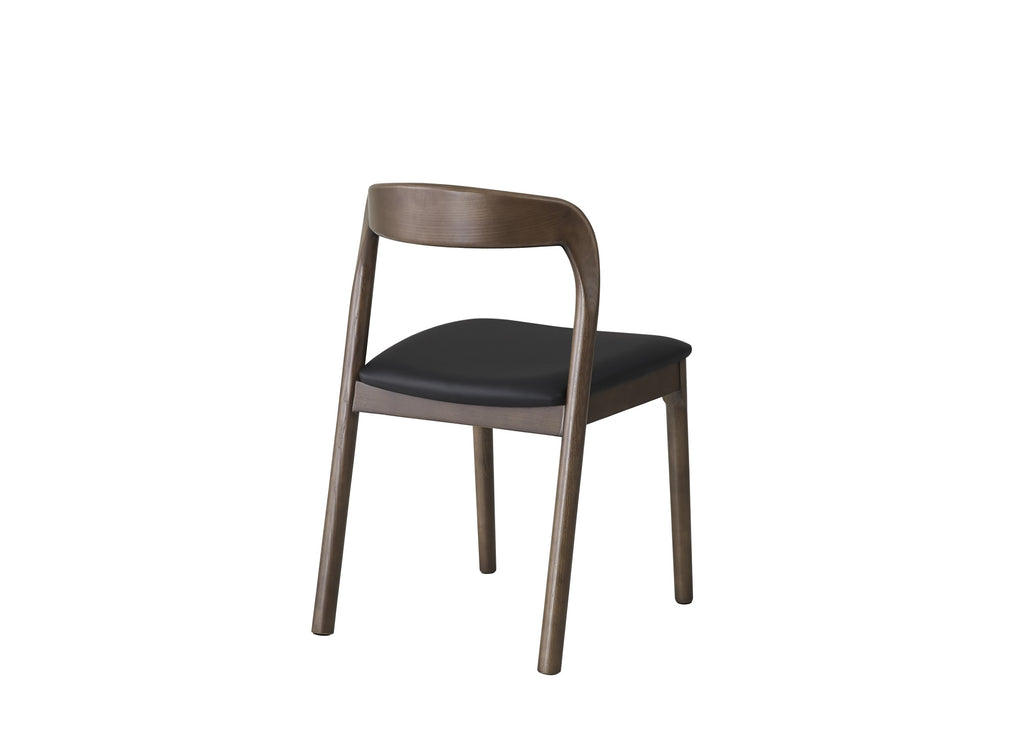 Iverra Dining Chair Walnut / Black PU (Set of 2)