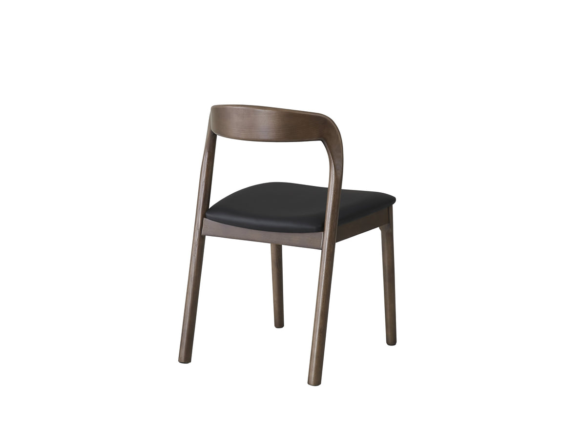 Iverra Dining Chair Walnut / Black PU (Set of 2)