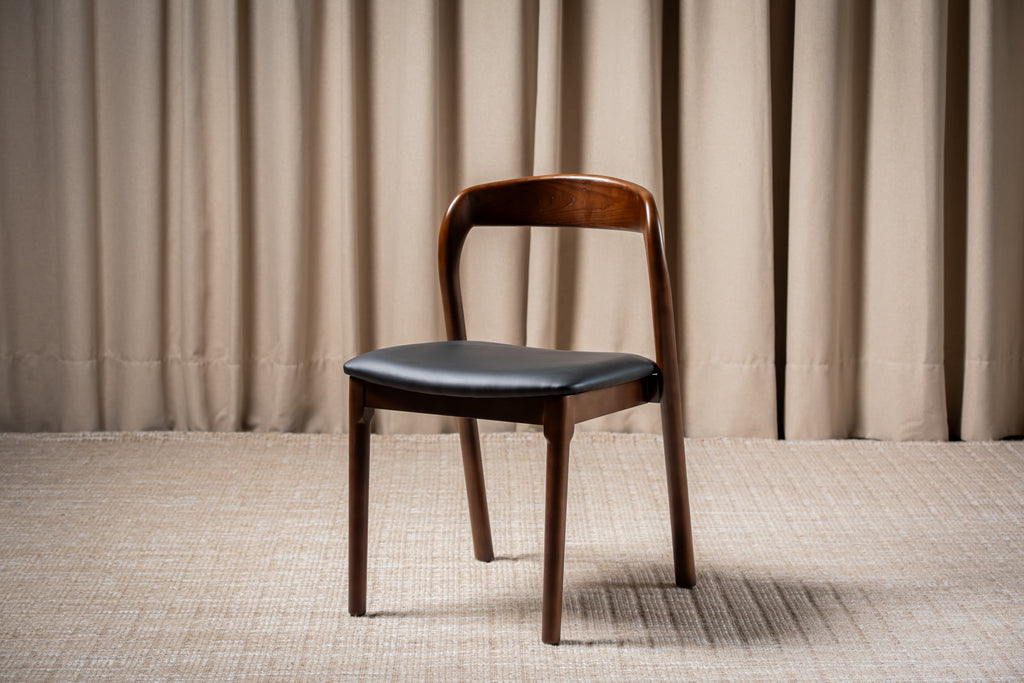 Iverra Dining Chair Walnut / Black PU (Set of 2)