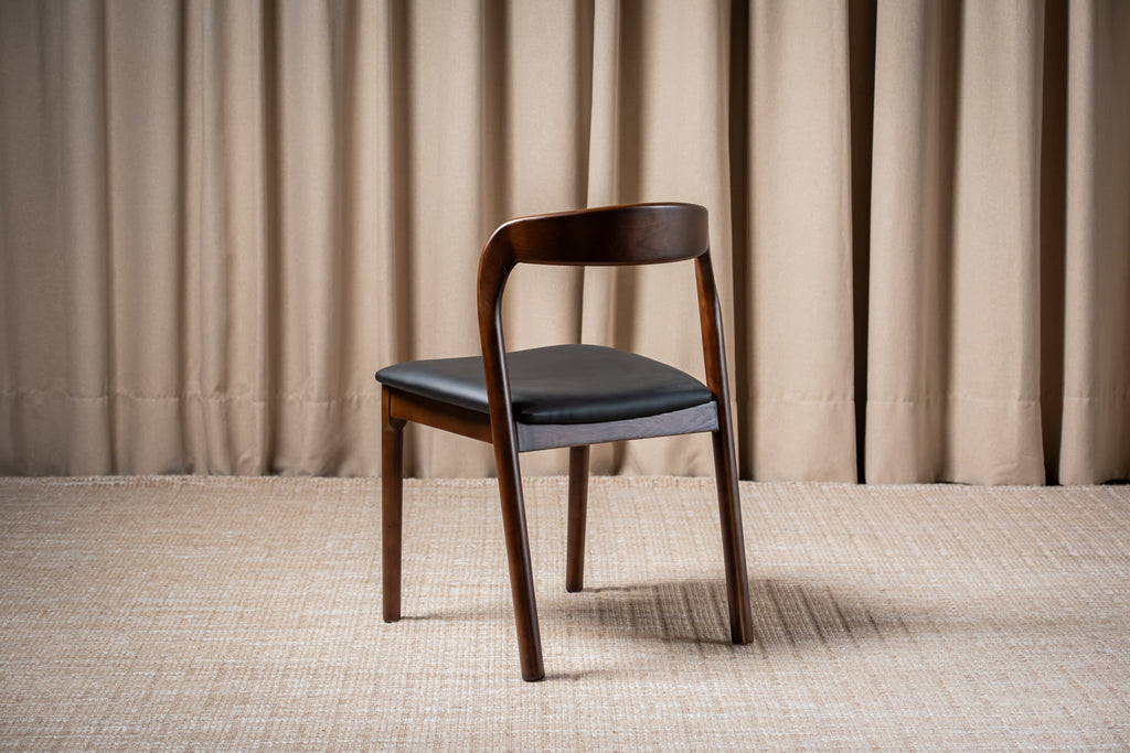 Iverra Dining Chair Walnut / Black PU (Set of 2)