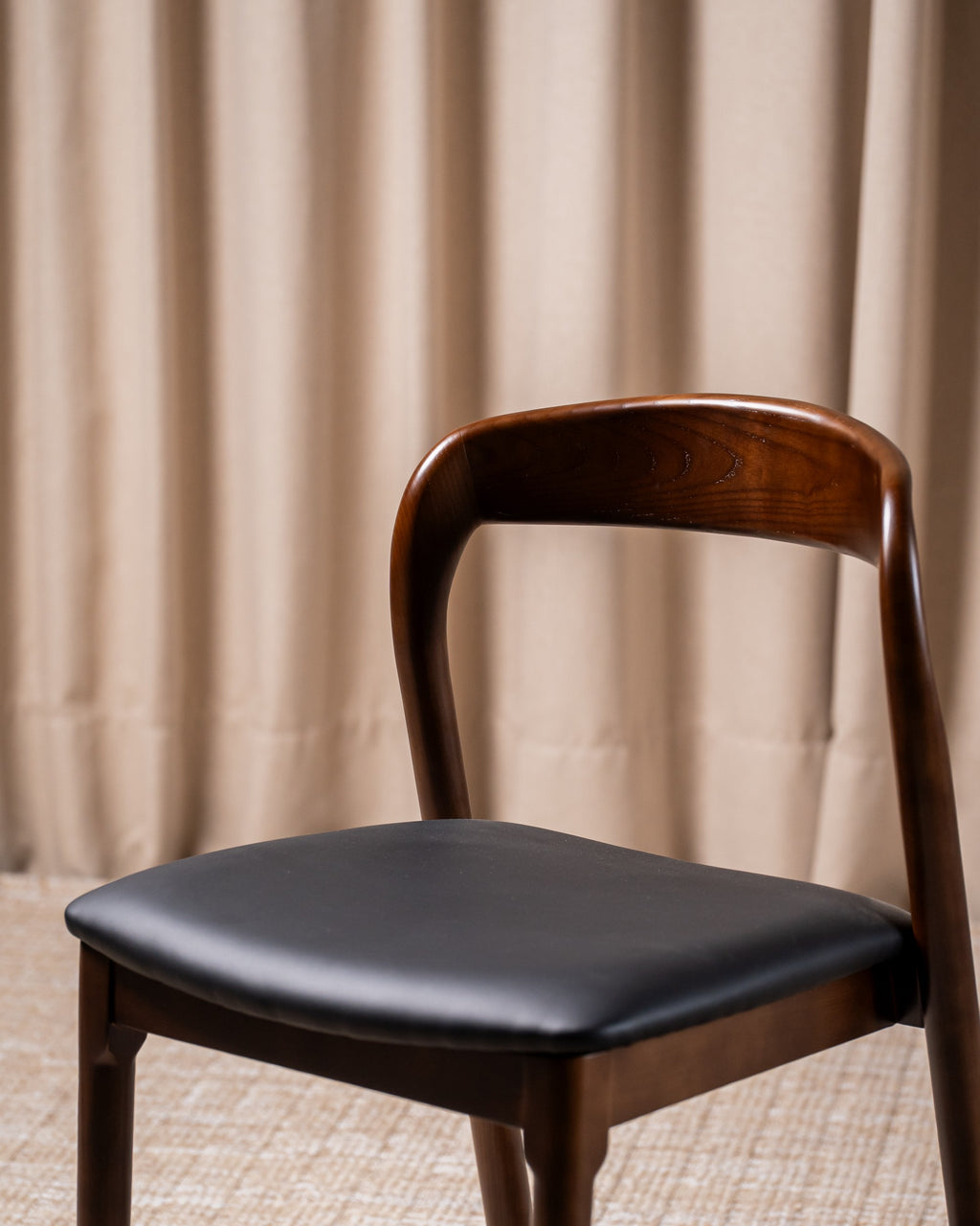 Iverra Dining Chair Walnut / Black PU (Set of 2)