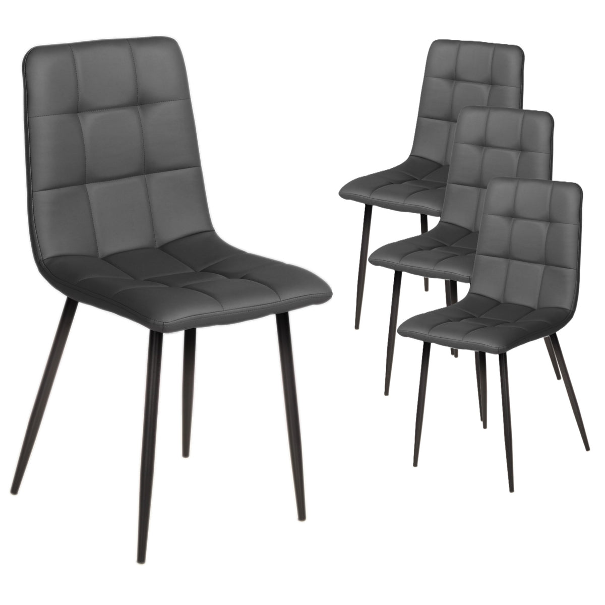 Javero Dining Chair Charcoal (Set of 2)