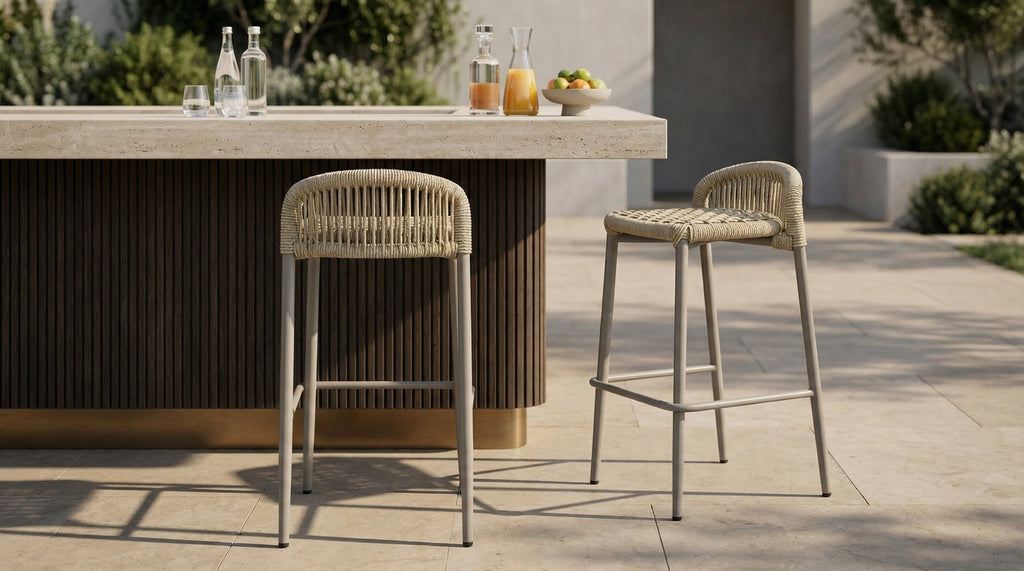 Kivaro Bar Stool Champagne (Set of 2)