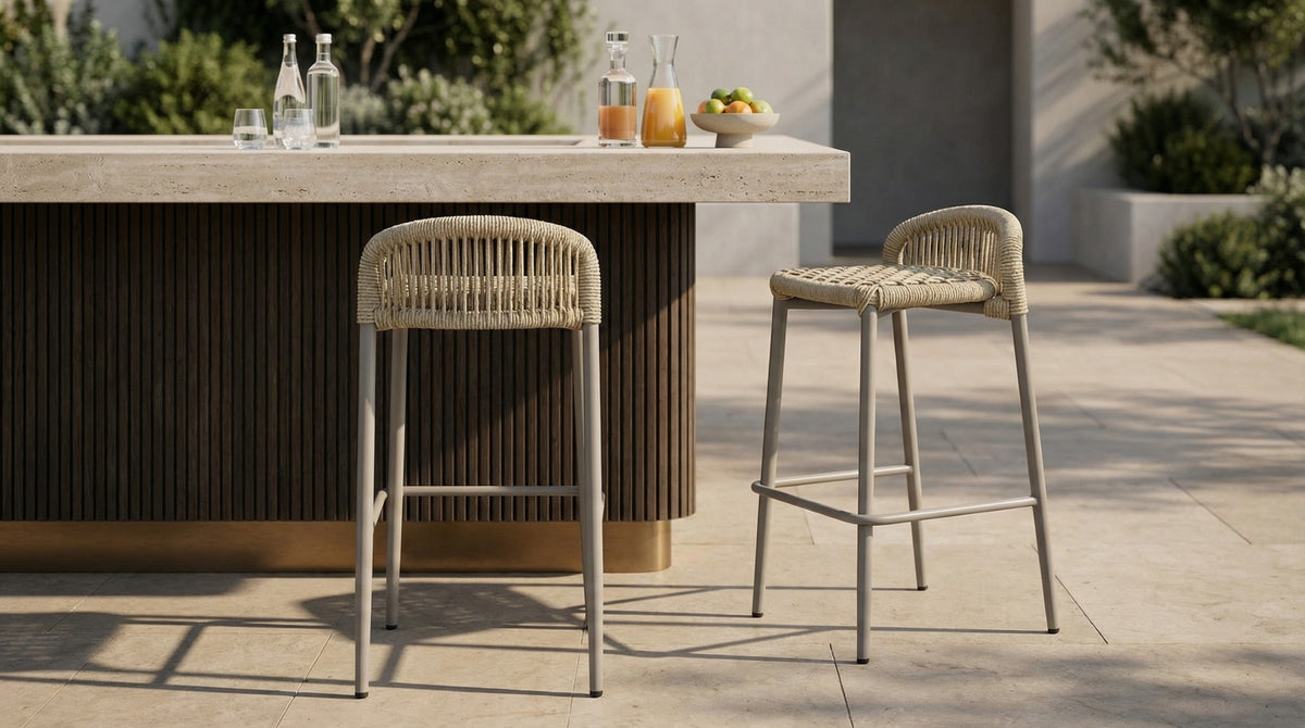 Kivaro Bar Stool Champagne (Set of 2)