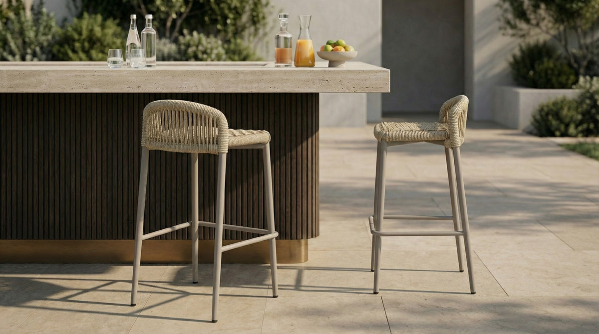 Kivaro Bar Stool Champagne (Set of 2)