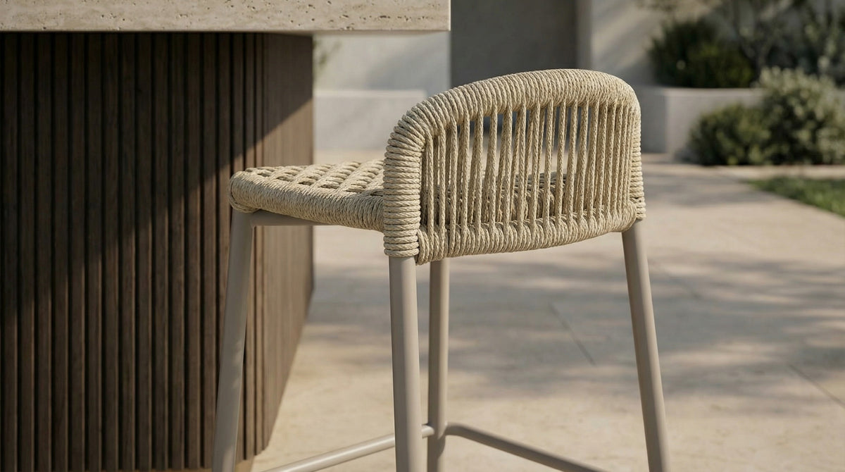 Kivaro Bar Stool Champagne (Set of 2)