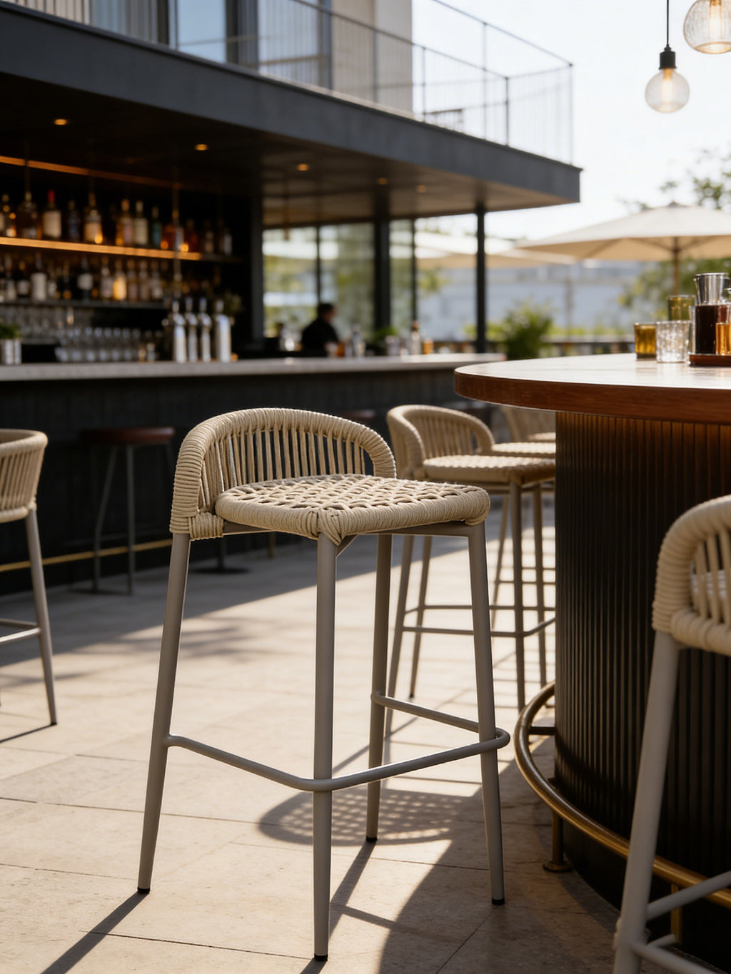 Kivaro Bar Stool Champagne (Set of 2)