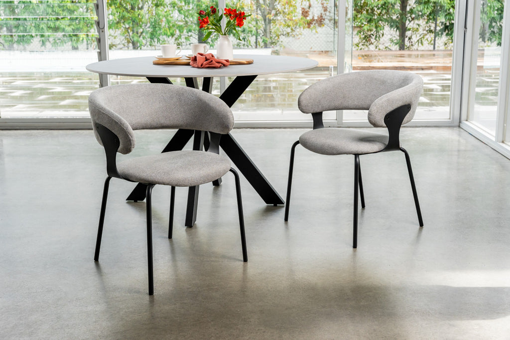 Latte Dining Chair Silver Grey (Set of 2)