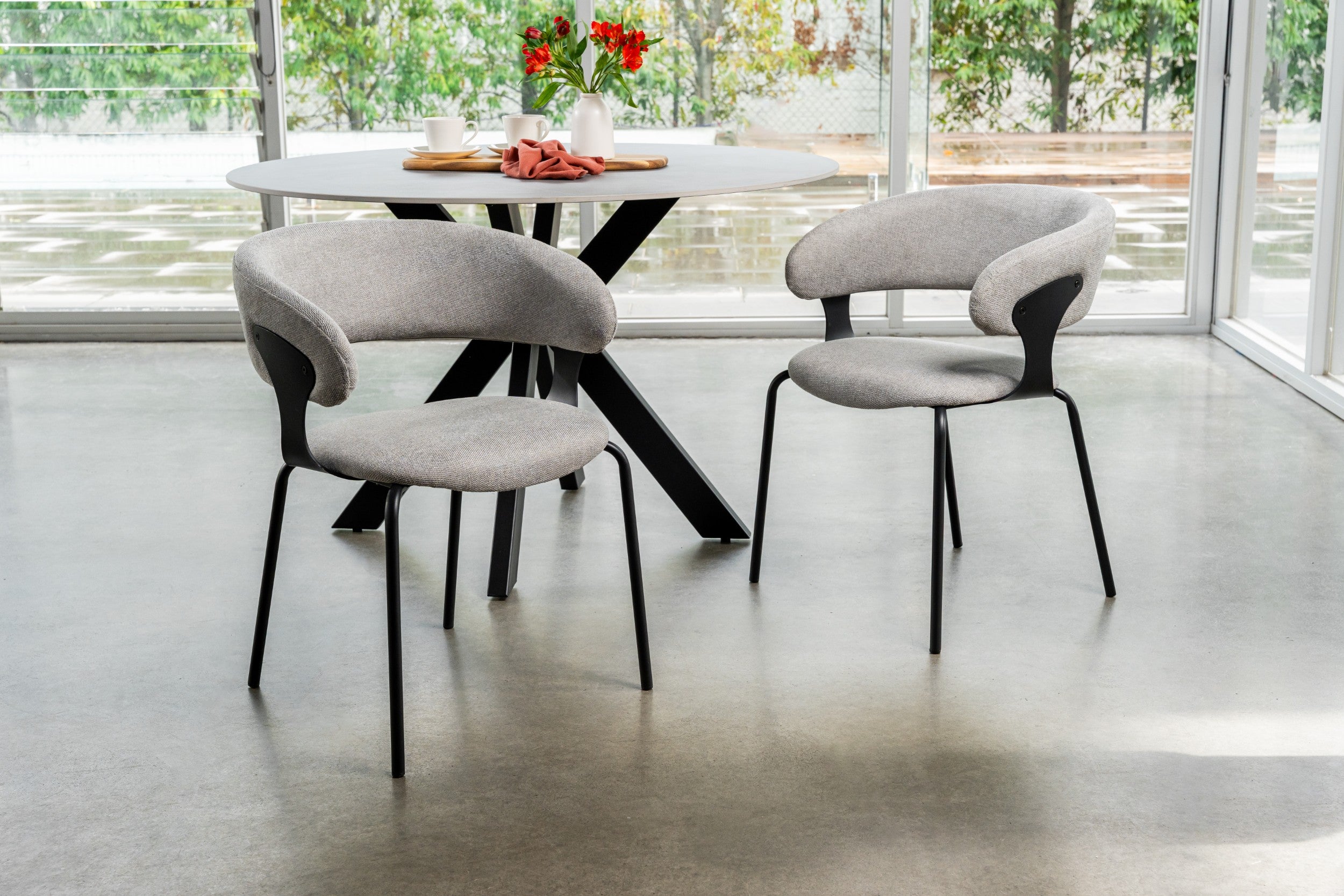 Latte Dining Chair Silver Grey (Set of 2)
