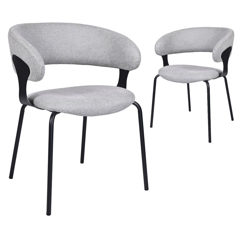 Latte Dining Chair Silver Grey (Set of 2)