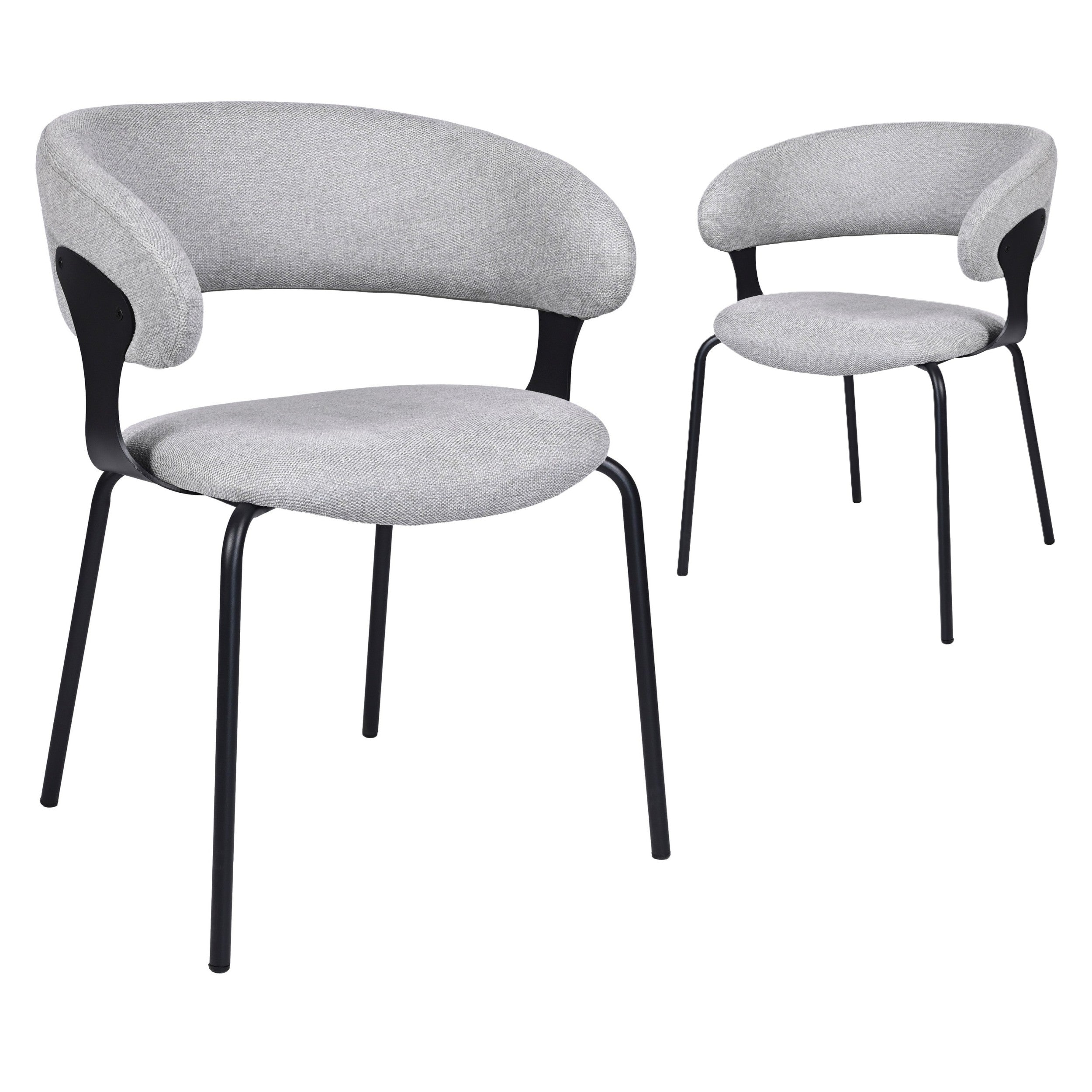 Latte Dining Chair Silver Grey (Set of 2)
