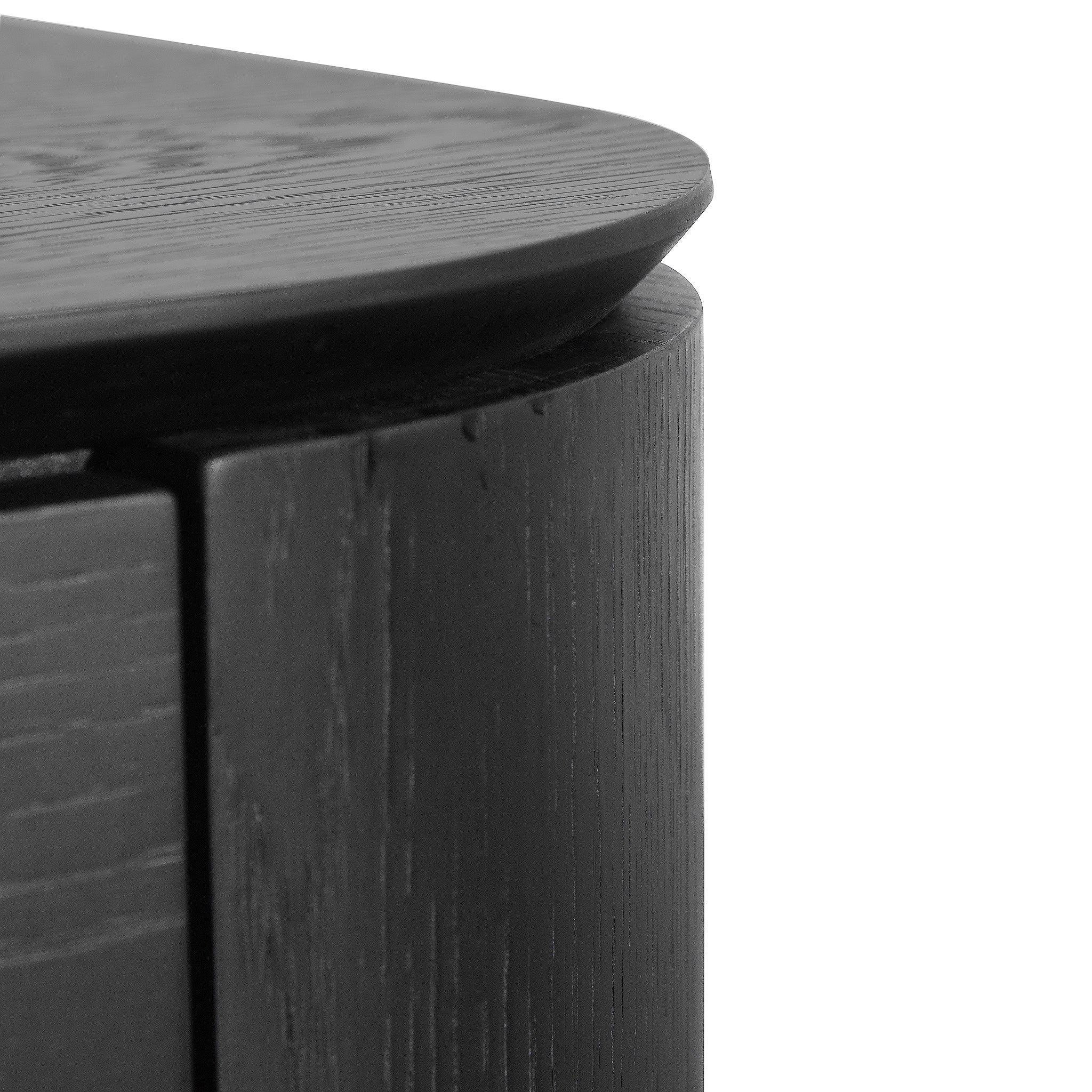 2.4m Palermo TV Entertainment Unit - Black Oak
