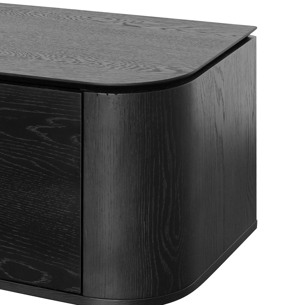 2.4m Palermo TV Entertainment Unit - Black Oak