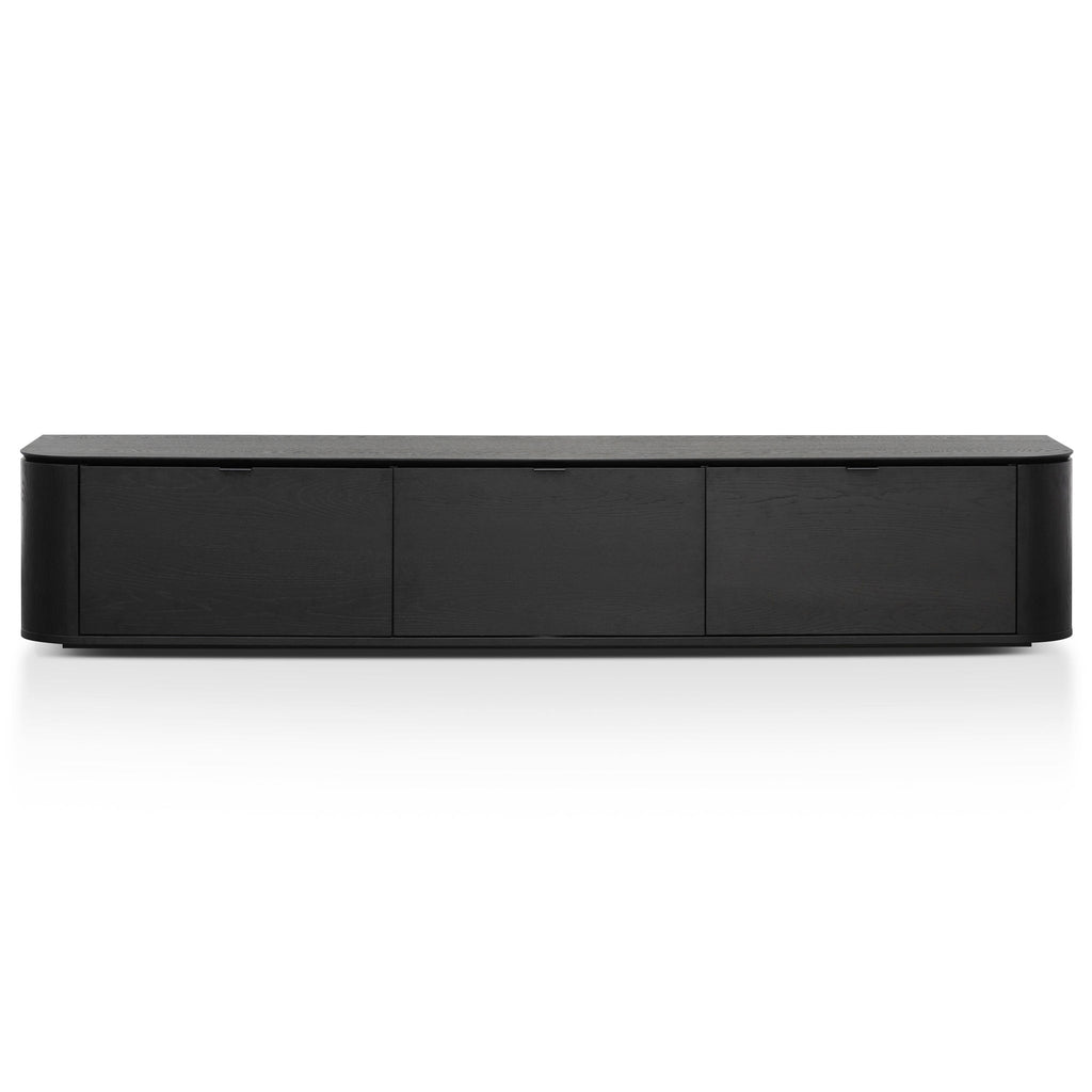2.4m Palermo TV Entertainment Unit - Black Oak