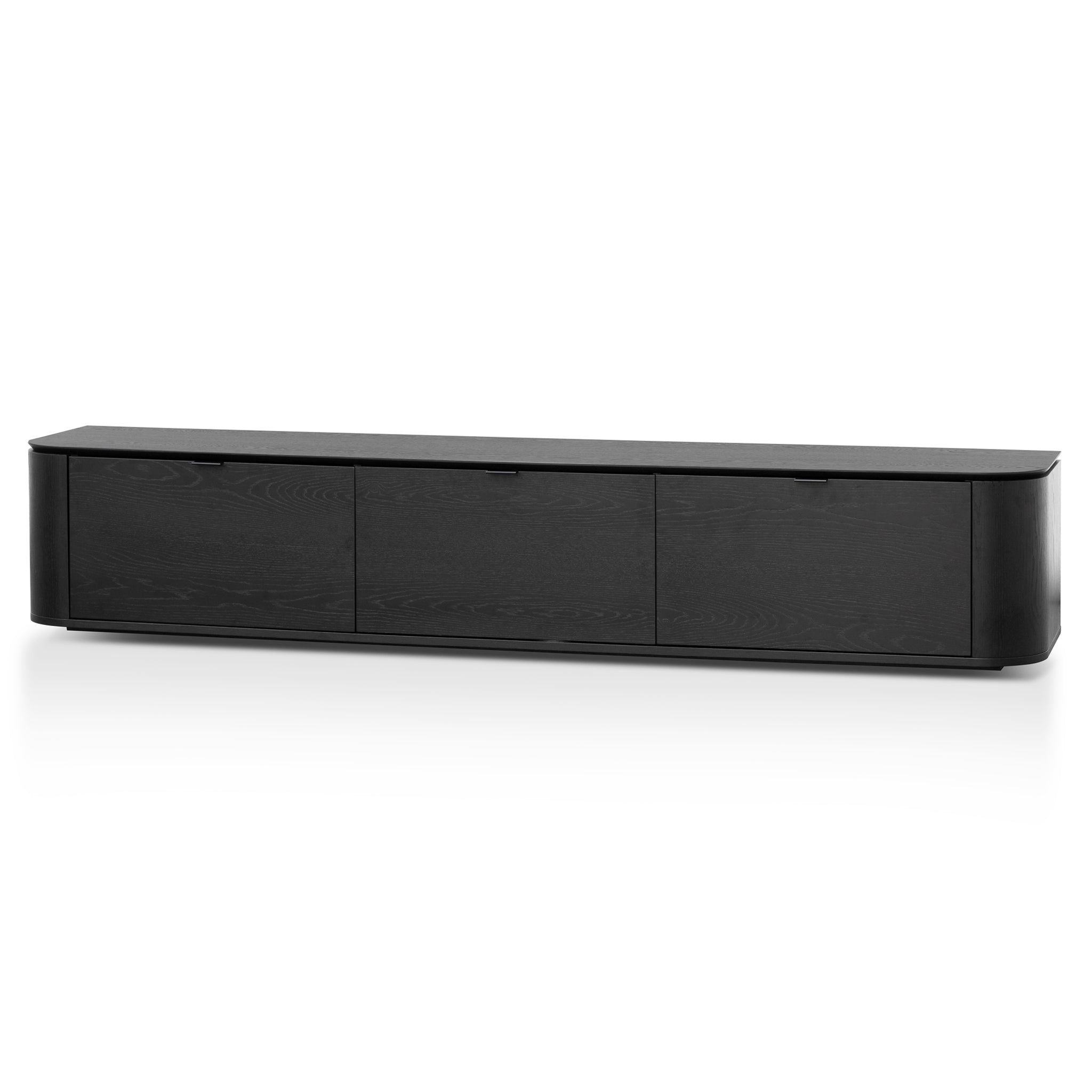 2.4m Palermo TV Entertainment Unit - Black Oak